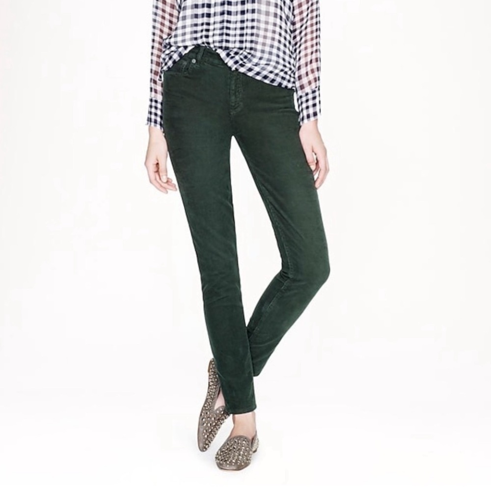 J. Crew, Mid-rise Toothpick Cord in Green
Size 29 Regular